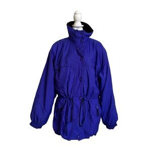 Vintage Edelweiss Ski Snow Jacket Toggle Waist 2-in-1 Reversible Women’s M Rare